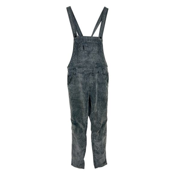 Free People Through The Woods Distressed Corduroy Overalls Gray Womens 26 - Picture 2 of 10